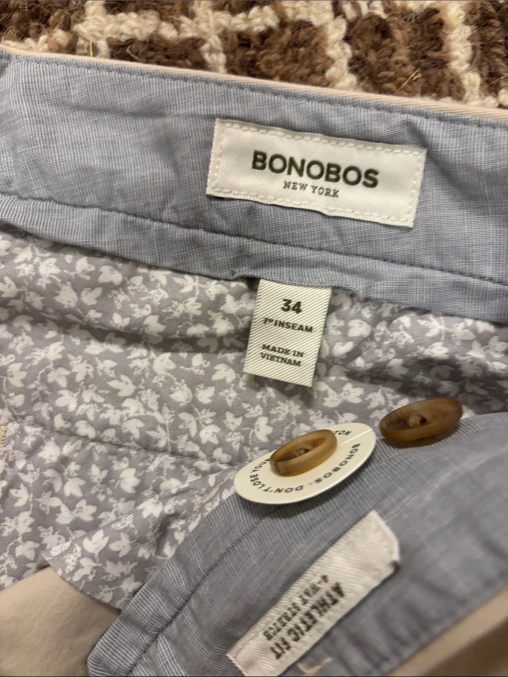 Bonobos Chin Blue and Stone Casual Shorts Bundle